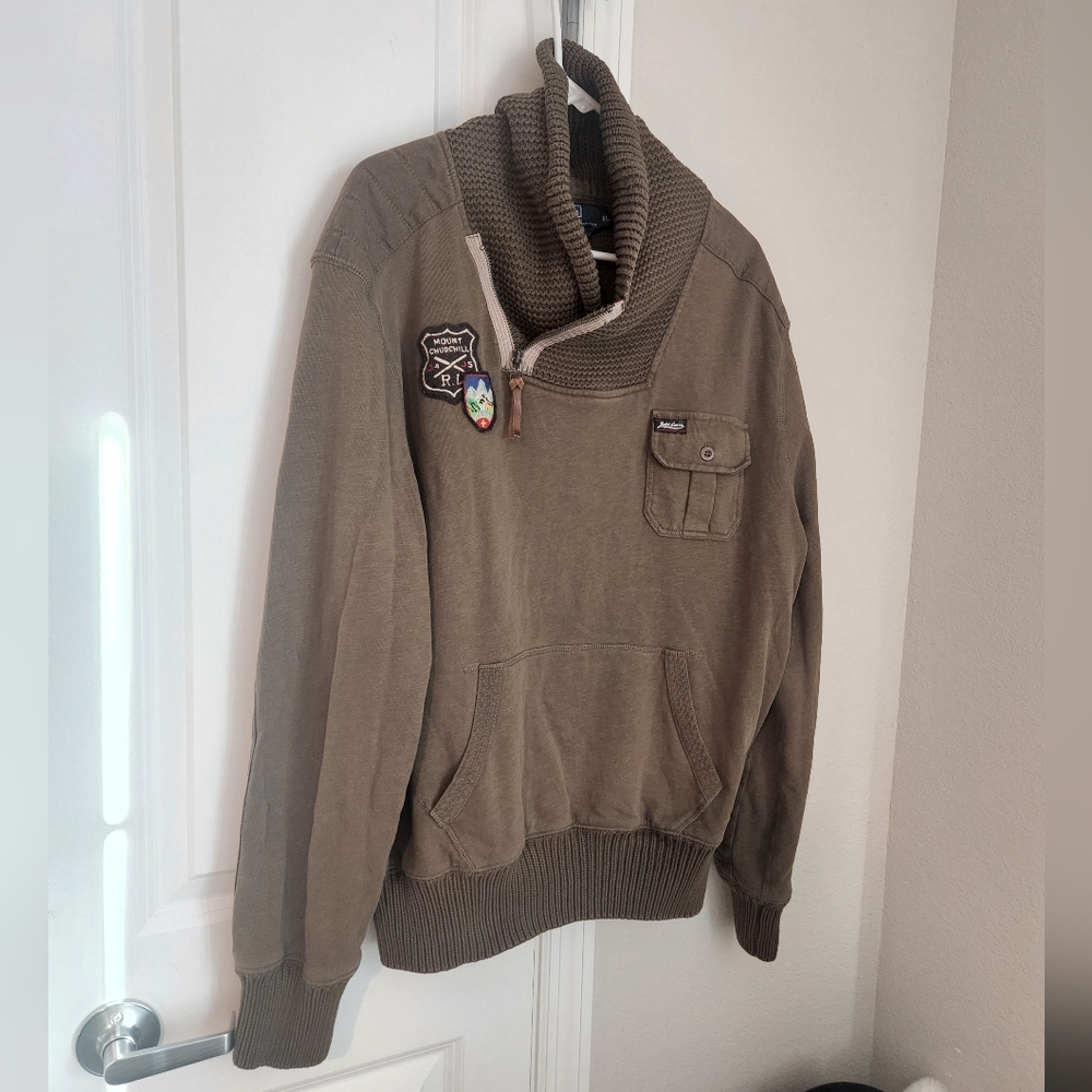 Men's Brown Sweater with Shawl Collar Vintage